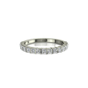 Demi-alliance 17 diamants naturels princesses 0.60 carat or blanc Lucia